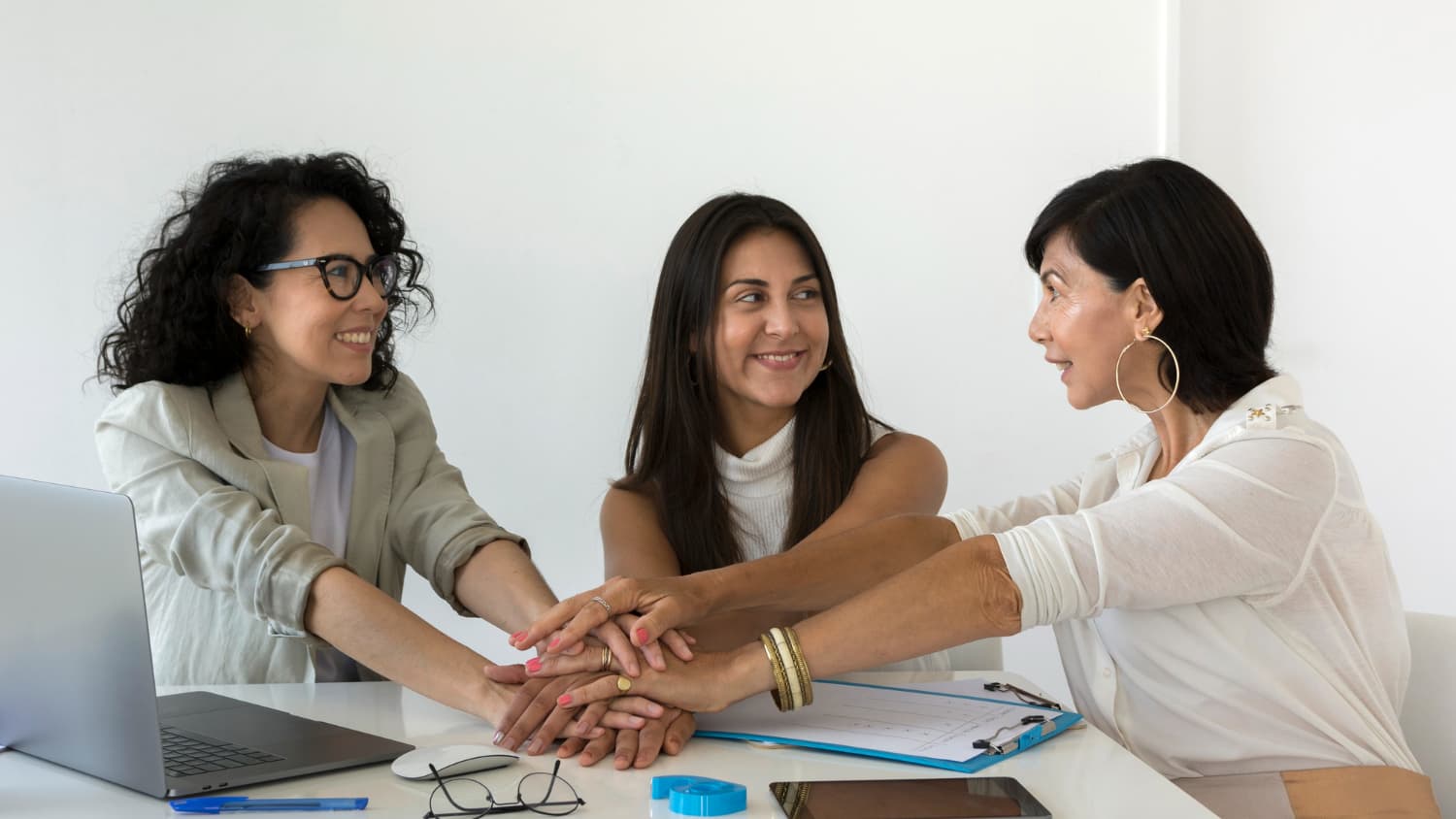 Colleagues working together in an office